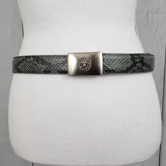 Genuine Snakeskin Belt Silver Buckle NWOT